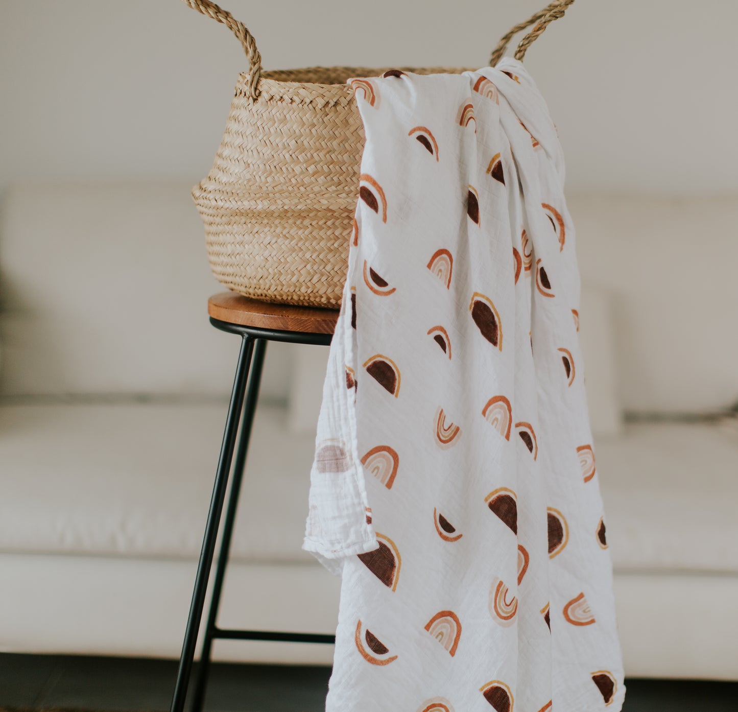 Rainbow Rust Swaddle