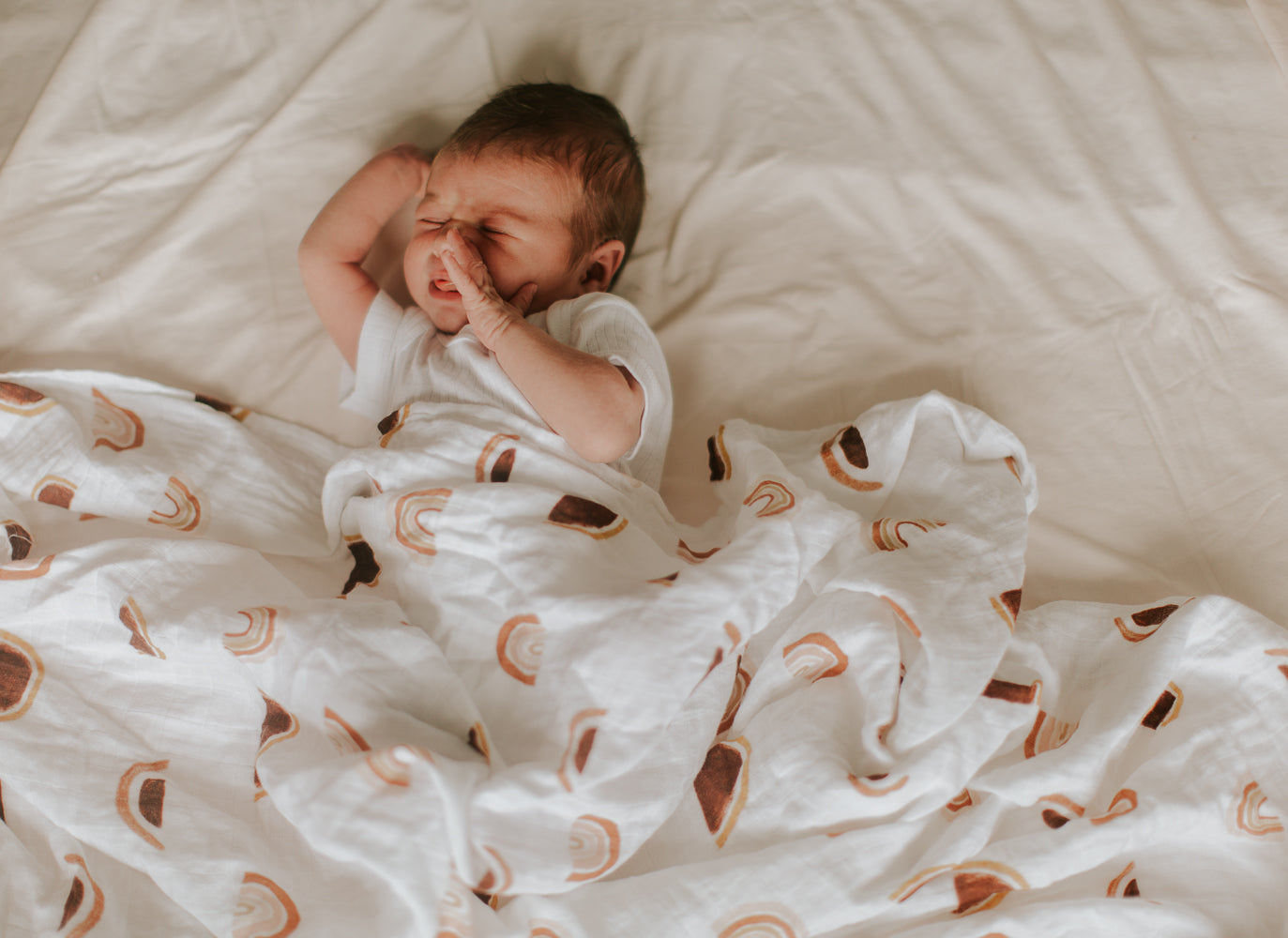 Rainbow Rust Swaddle