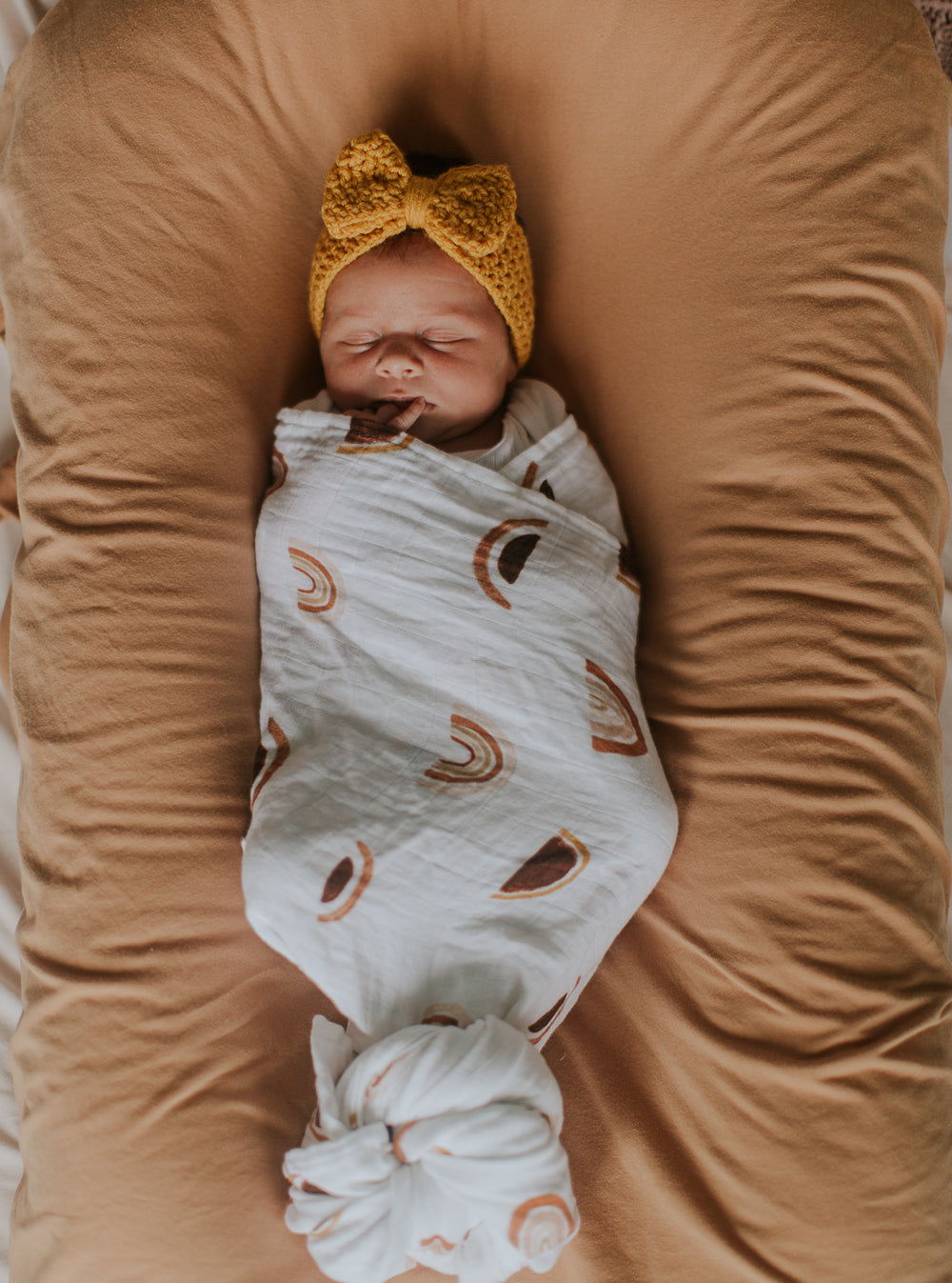 Rainbow Rust Swaddle