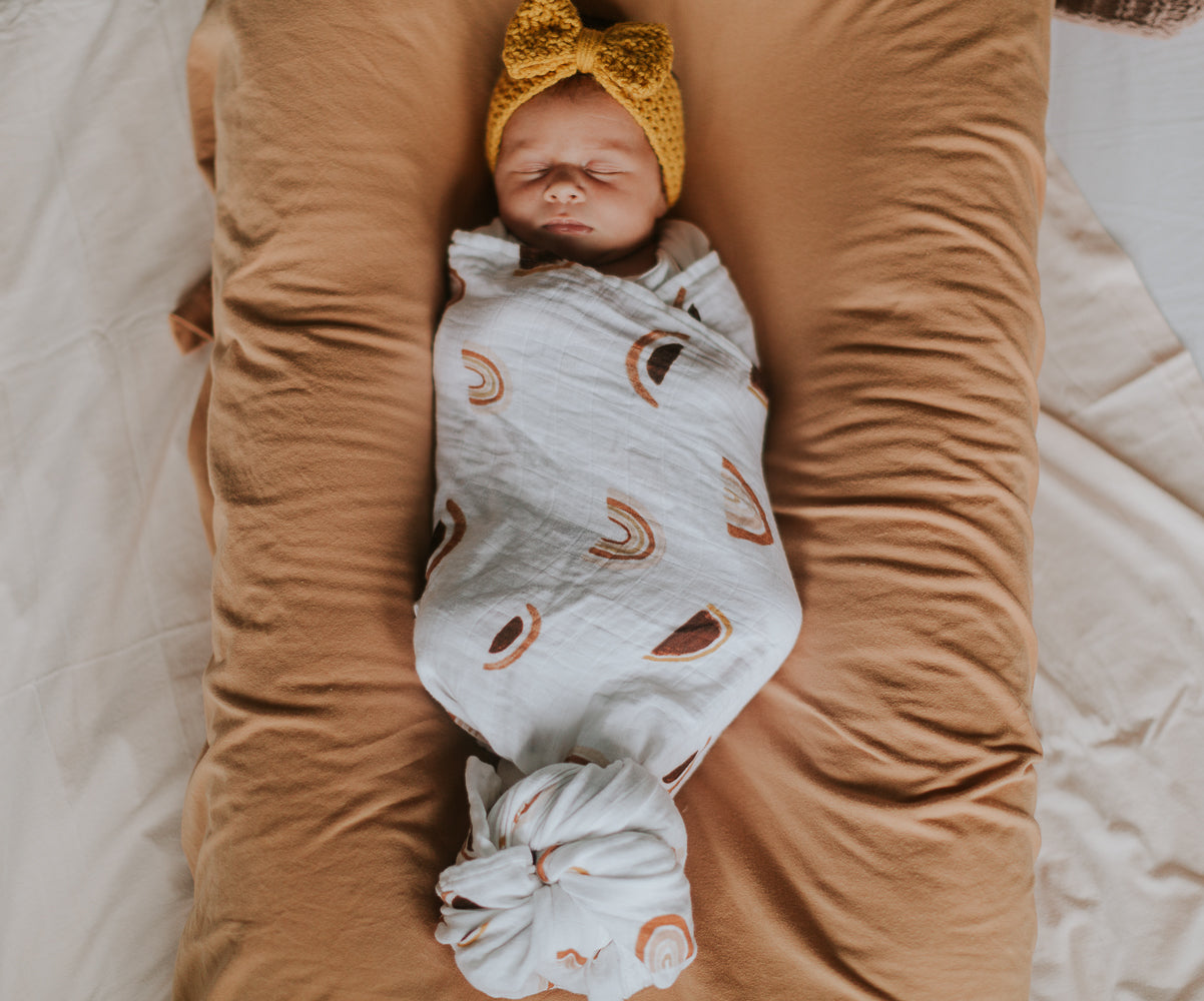 Rainbow Rust Swaddle