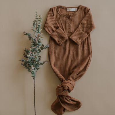 Chestnut Organic Knotted Gown
